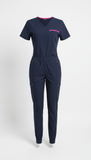 Modern Scrub Set in Runway Navy