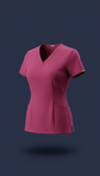 Tailored Scrub Top in Statement Magenta